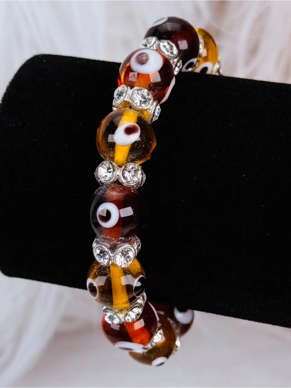 Earthtones Multicolor Beaded Stretch Bracelet